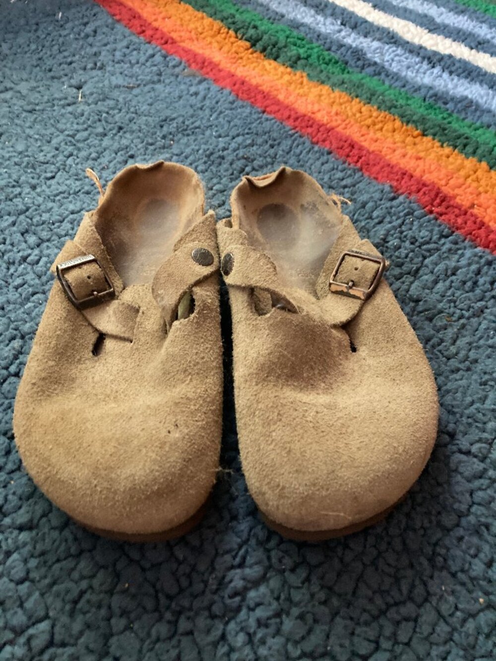 Birkenstock Boston suede clogs